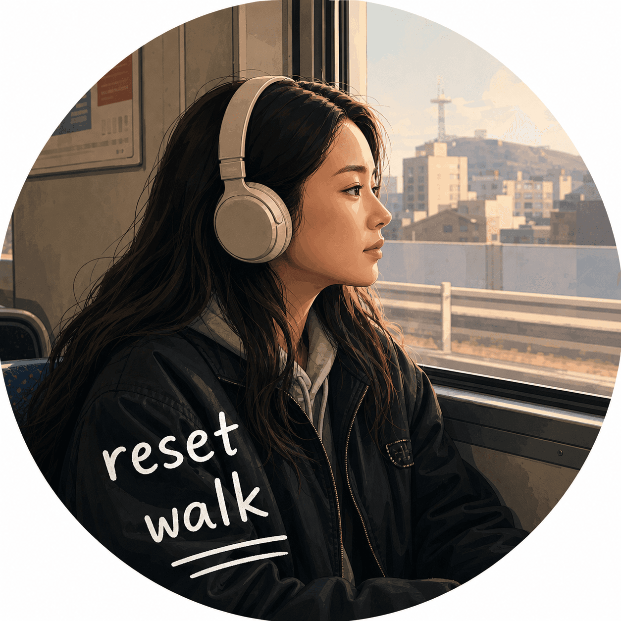 An illustrated solopreneur taking a reset walk